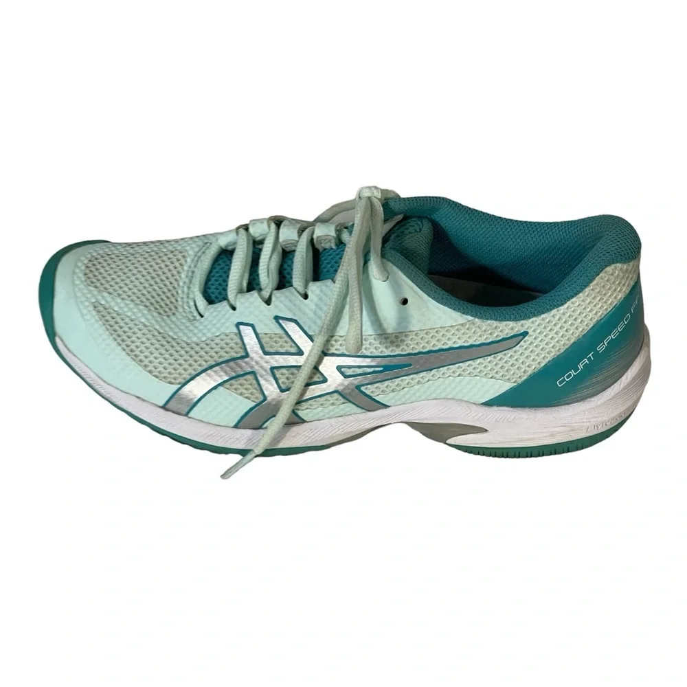 Women’s ASICS Green 1042 A080 Court Speed Flytefoam Lace Up Sneakers Sz 8